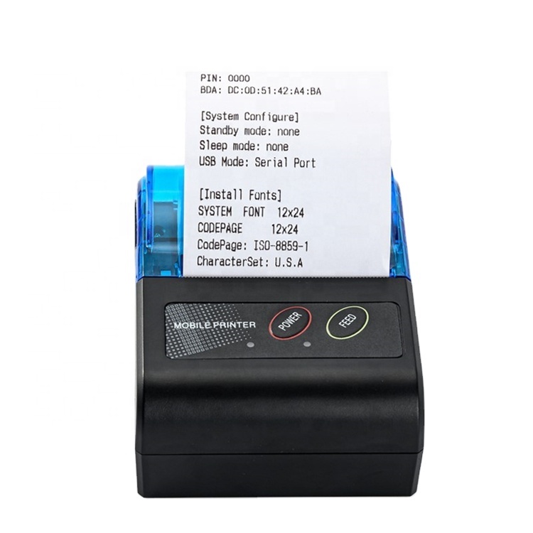 Receipt Printer - 58mmサーマルプリンター レシート 2インチ ポータブル ミニ ワイヤレス