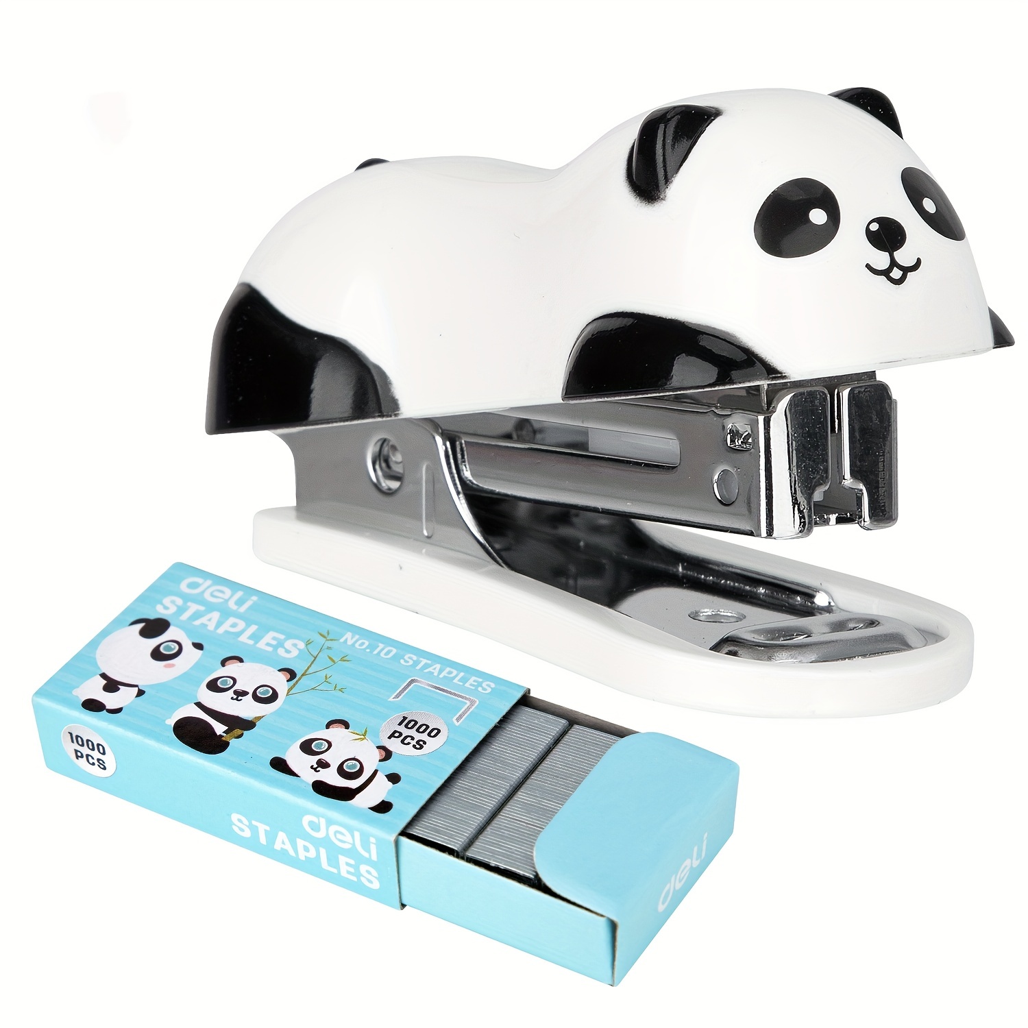 Stapler Heavy Duty - DELI 漫画ミニホッチキスセットホッチキスマシン 1000 個 No.10 ステープルオフィス学校製本用品マニュアルかわいいホッチキス