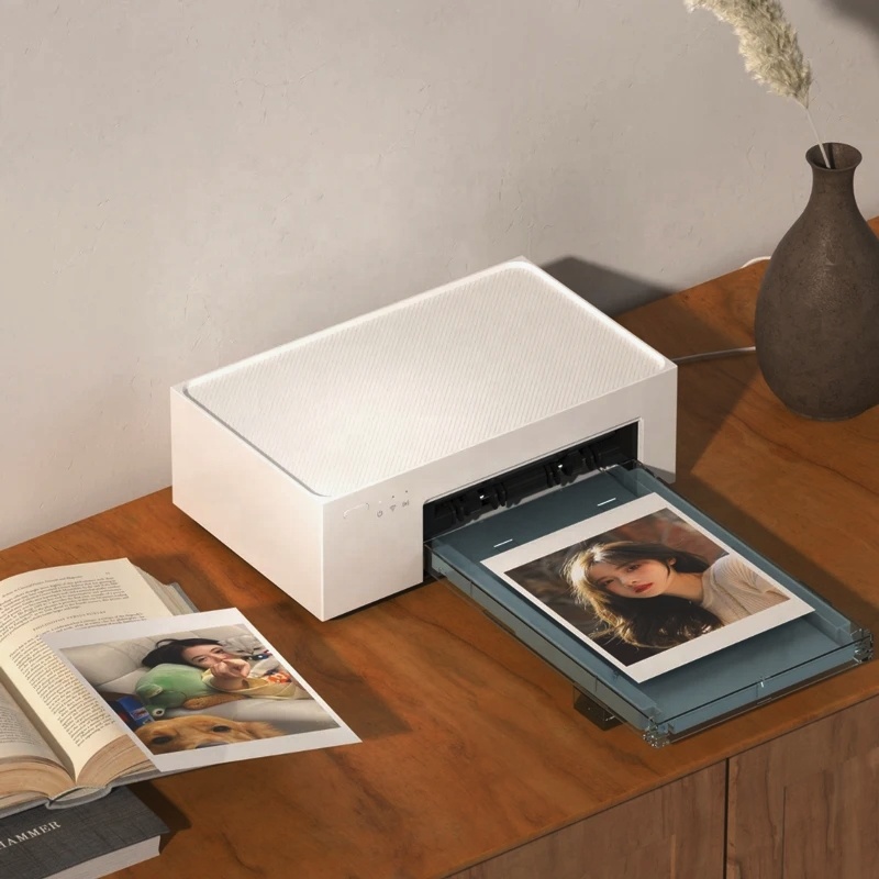 Photo Printer - MOMOTECH DIY携帯電話スキン印刷機、ステッピングモーター付き背面フィルムカッター、使いやすいミニフォトプリンター