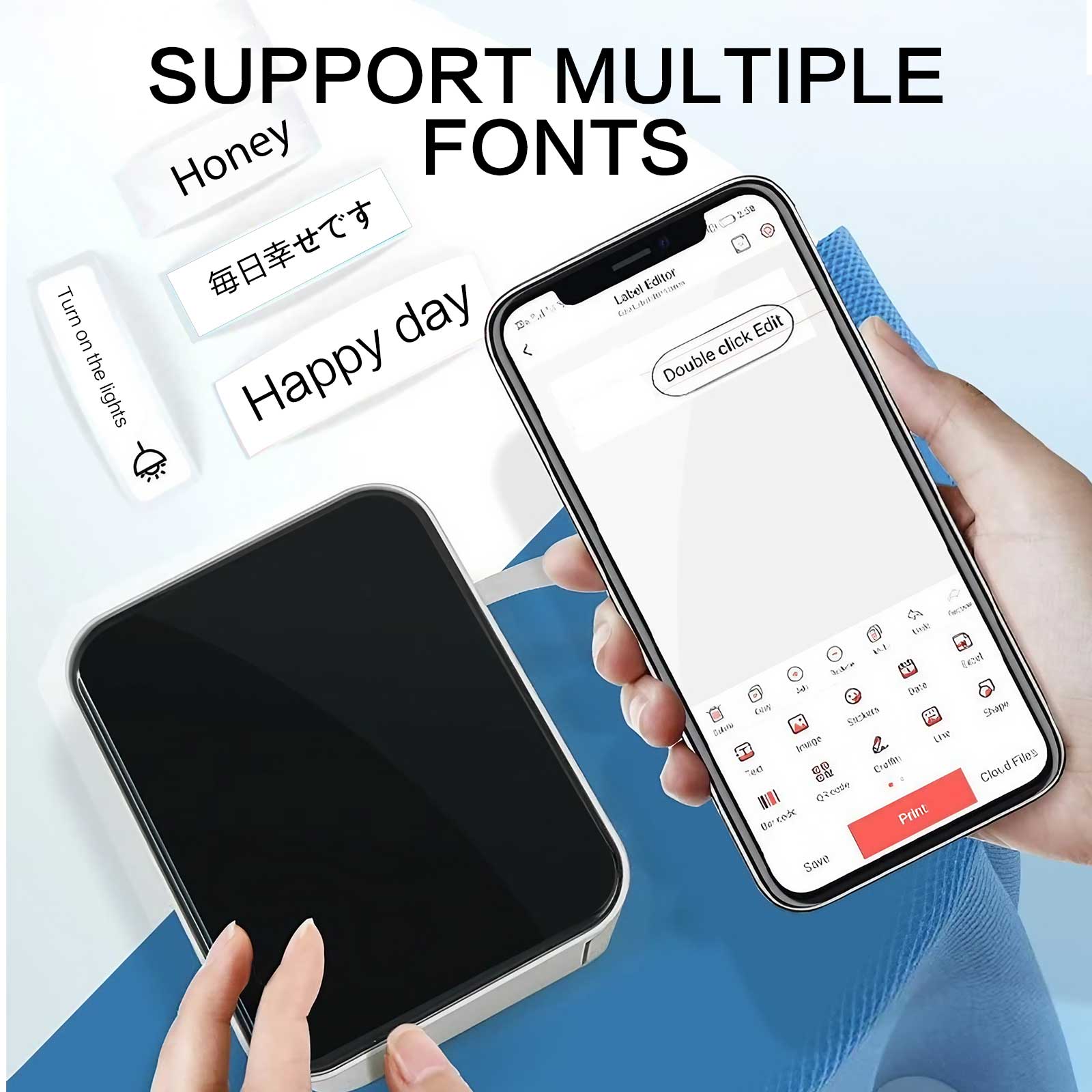 ポータブルワイヤレスサーマルラベルプリンター、コンパクトBT - Barcode Printer のレビューと価格