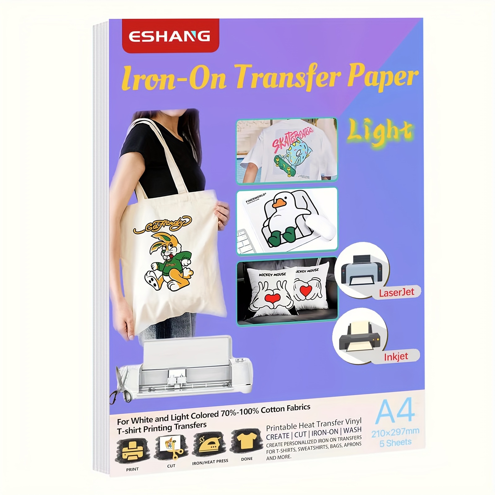 A4サイズの転写紙（軽い生地用）5枚入り インクジェット・レ - Commercial Fabric Printing Machine のレビューと価格