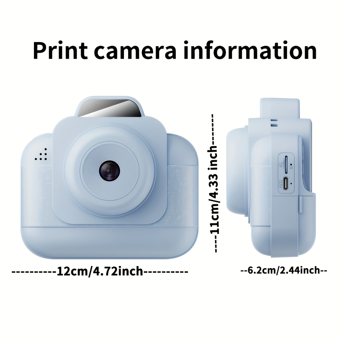 ポータブルフォトプリンター（ブルー）充電式バッテリーと4ロー - Thermal Printer のレビューと価格